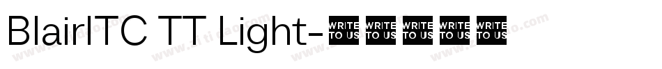 BlairITC TT Light字体转换